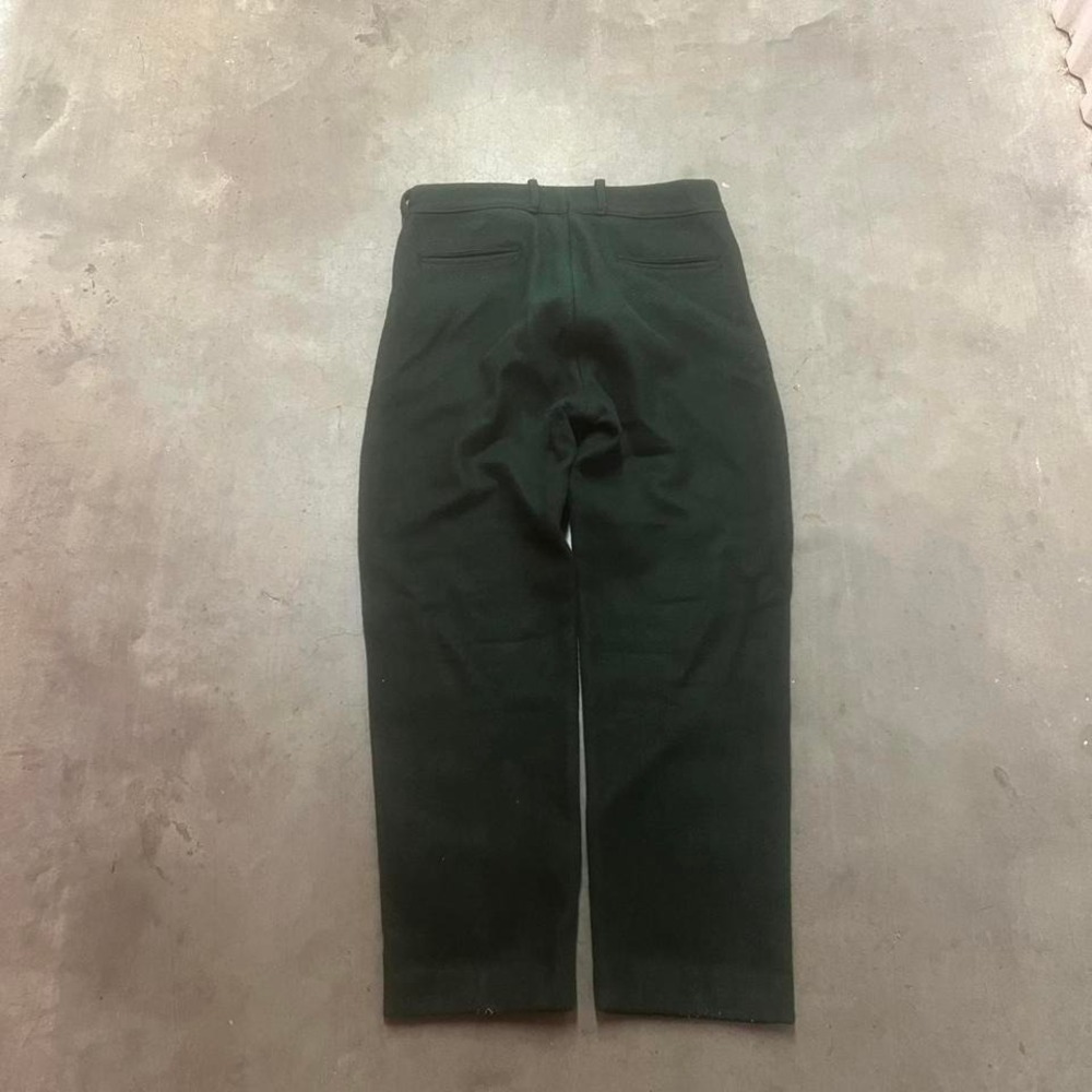 80s 90s Kittery‎ trading post men green 100% wool pleated trouser pants heavy 32